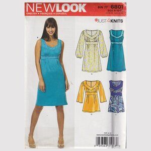 Free with Purchase of Another Pattern New Look 6801 Dress or Top Size 10 - 22